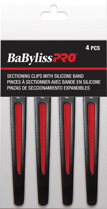 BABYLISS PRO_Sectioning Clips with Silicone Band_Cosmetic World